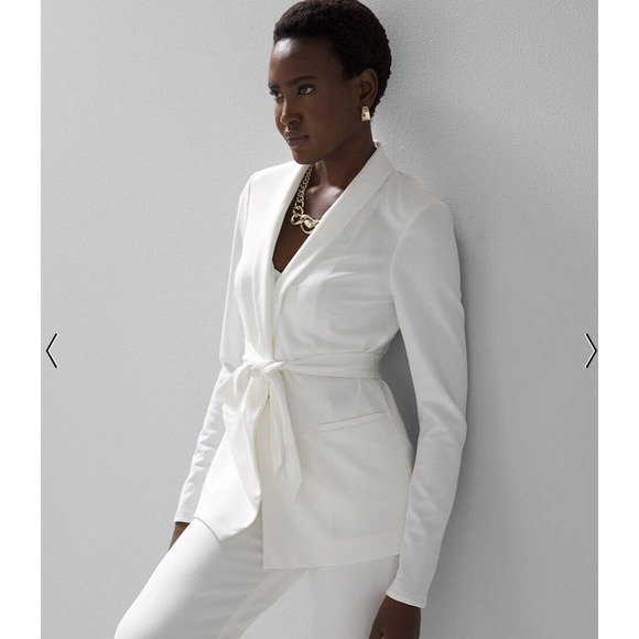 White House Black Market Jackets & Blazers - white house black market, ecru slip on blazer, size 12, NWT